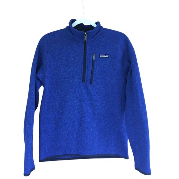 Patagonia Better Sweater Men's Size Small 1/4 Zip Pullover Fleece Top Blue - Picture 2 of 11